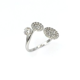 韓國花形鑲水鑽戒指-AR0003